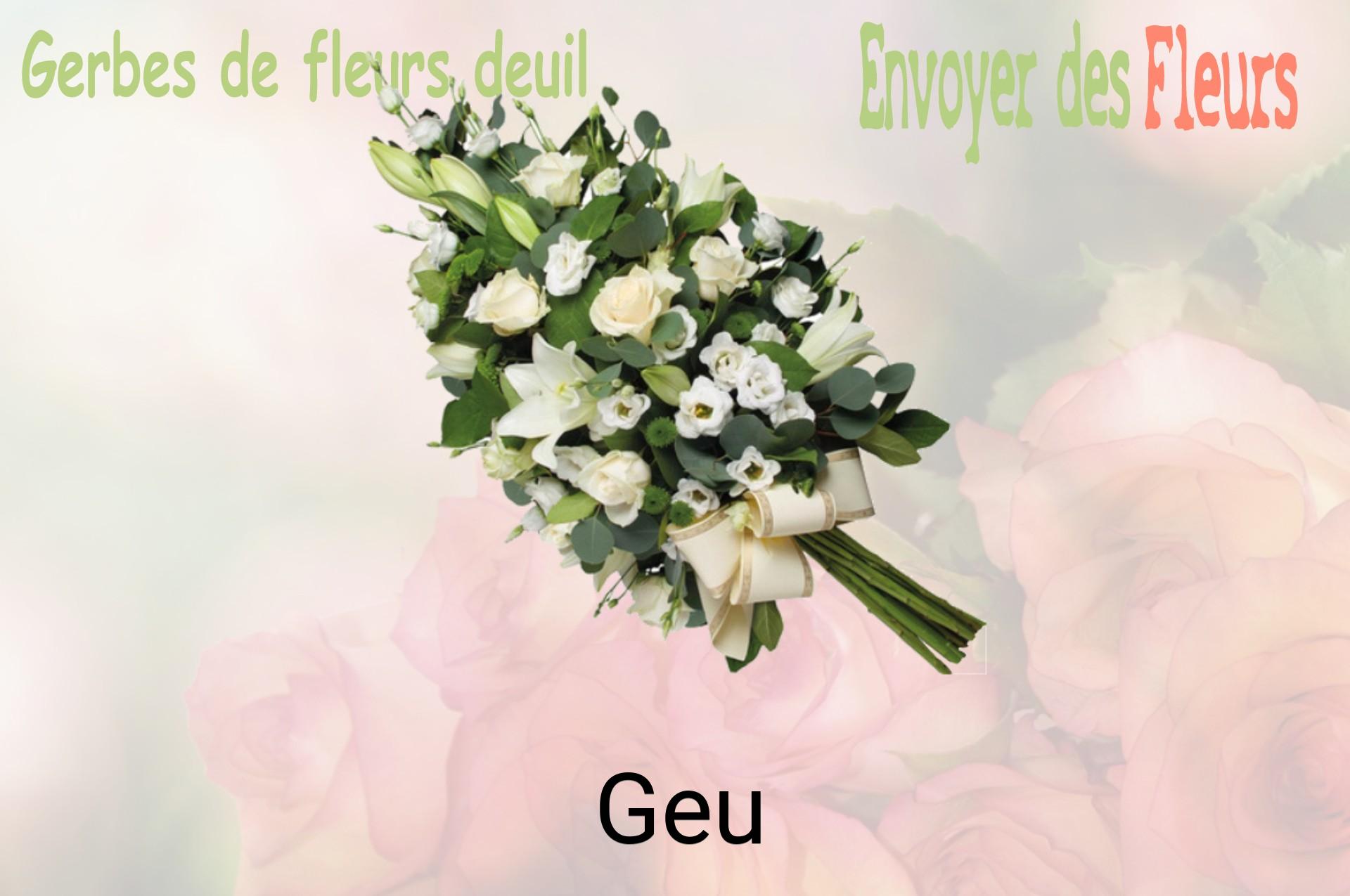 Gerbe de fleurs de deuil livrée à Geu